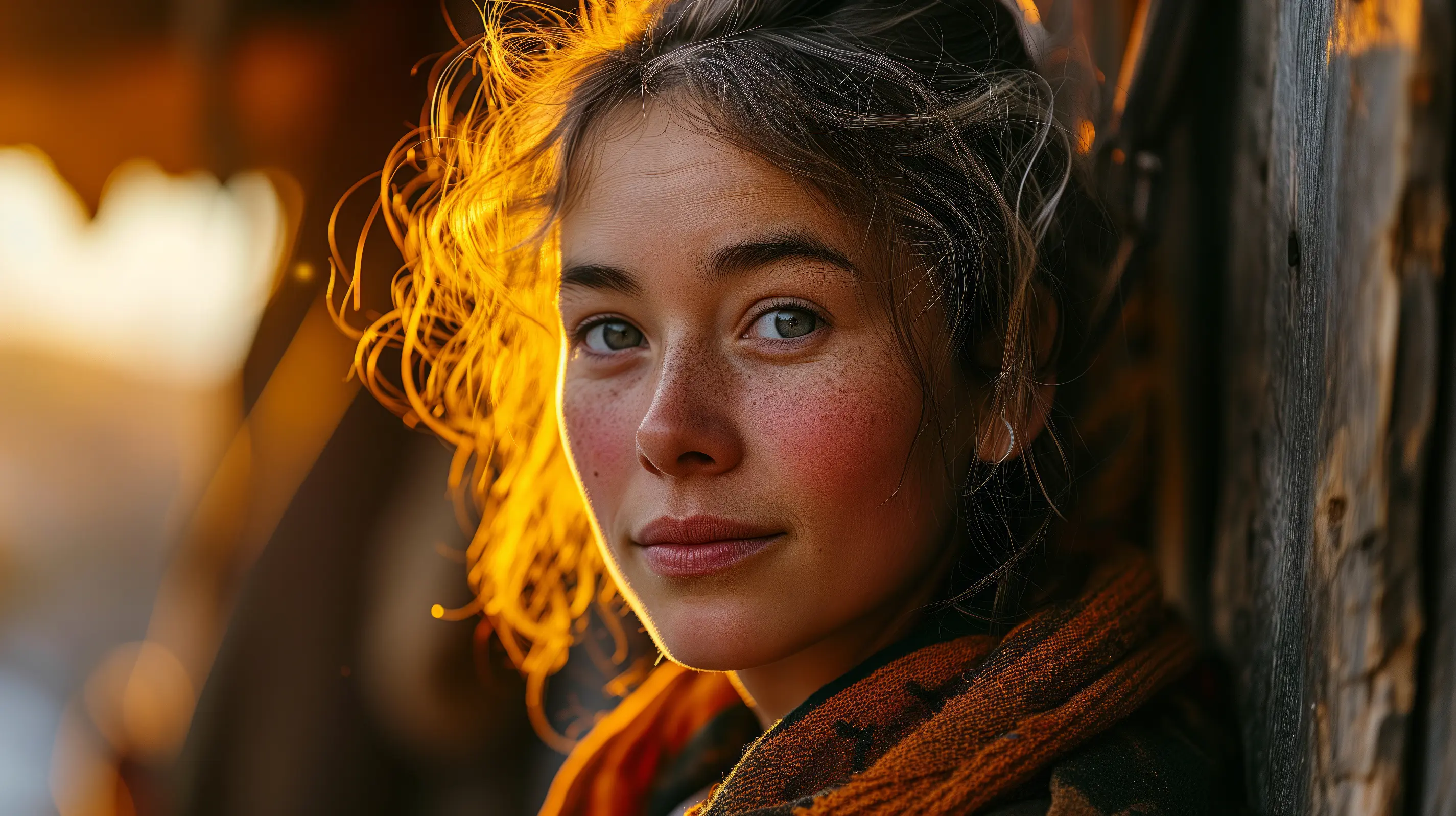 A Wistful eyes, golden hour's embrace; tranquillity in chaos