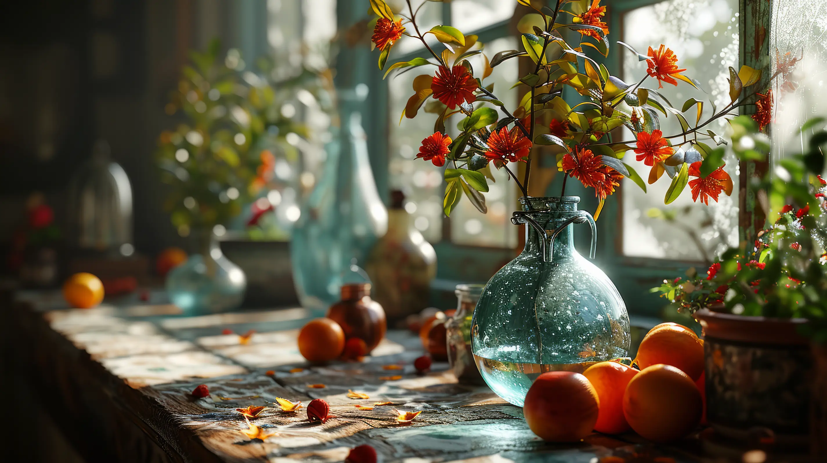 A Fiery flora in calm