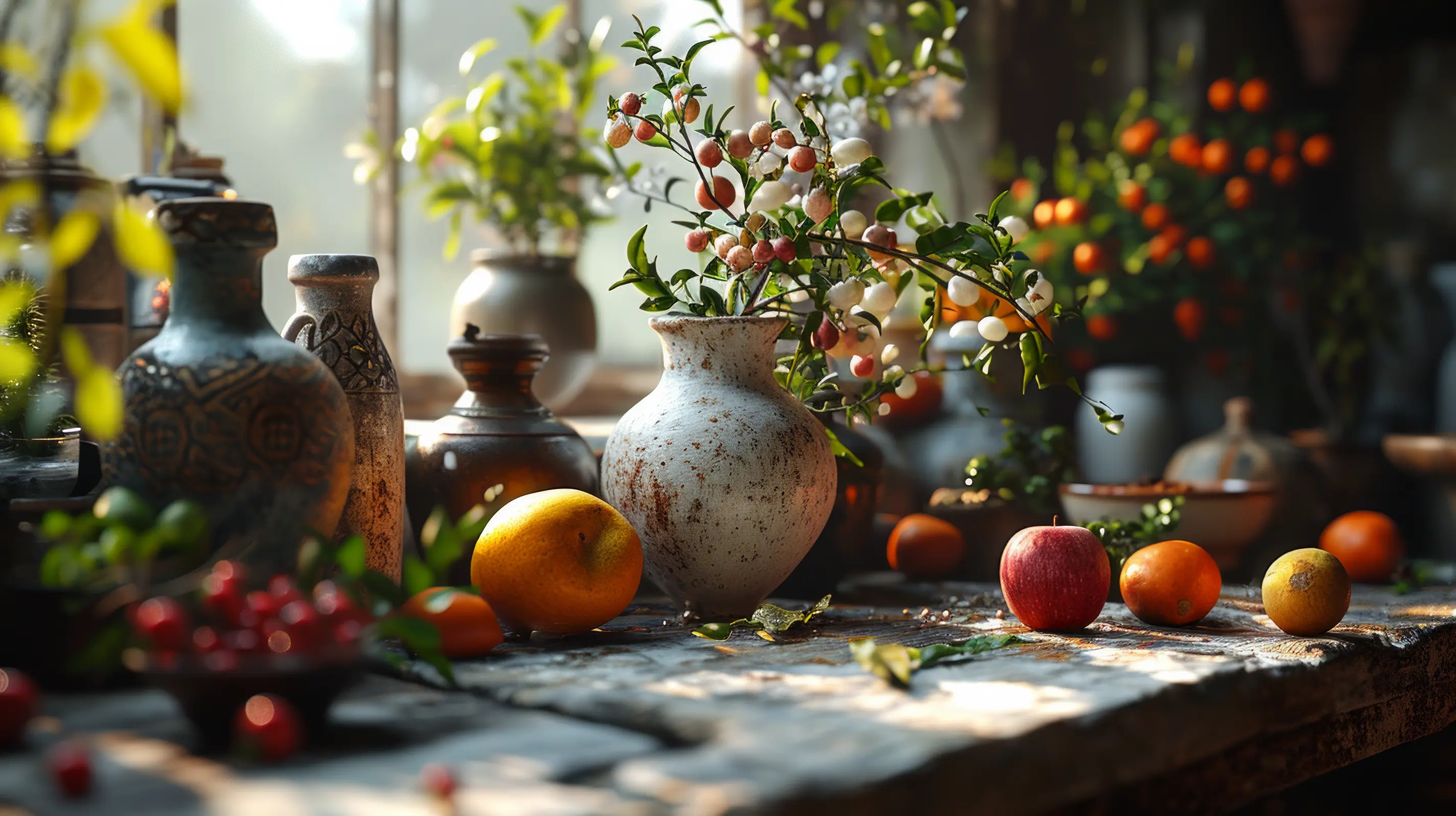 A Earthy pottery in light