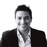 Black and White Portrait of Sebastien Rousseau